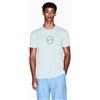 A|X Armani Exchange per uomo. XM001853AF10356U9018 Maglietta con logo rotondo blu [3275564], Casual, Cotone, Manica corta