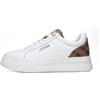 Guess per donna. FLFWLLFAL12 Sneaker Welli in vera pelle bianca [3276675], Bianco, Basso, Stringhe, Casual