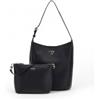 Guess per donna. HWBG6974040 Borsa a secchiello Meridian II nera [3276679], Nero, Casual, Poliuretano