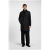 HUGO per uomo. 50546546 Cappotto in misto lana nera [3279269], Nero, Casual