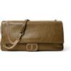 Twinset per donna. 252TD8120 Borsa a tracolla morbida con Oval T verde [3279535], Casual, Da sera, Poliuretano