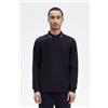 Fred Perry per uomo. M3636 Polo blu navy con doppia punta [3280158], Casual, Cotone, Manica lunga