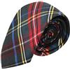 King & Priory Cravatta scozzese da ragazzo, verde scuro e nero, a quadri, plaid, Verde, Taglia Unica