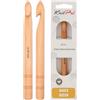 KnitPro Basix Birch: Crochet Hooks: Single Ended: 20cm x 18.00mm, Birchwood, Multi-Colour, 18mm