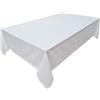Lemos Home Concept Collection, tovaglia da tavola, 100% cotone, colori e misure a scelta (tovaglia ovale 150 x 400 cm, bianco)