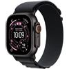 Apple Watch Ultra 3 GPS + Cellular 49mm Black Titanium Case with Black Alpine Loop - Small