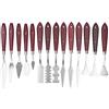 Garosa 14Pcs Set di spatole per artisti in acciaio inossidabile, spatola per pittura, raschietto per pittura a olio, miscelazione acrilica