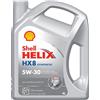 Shell Olio HELLIX HX8 lubrificante sintetico 4L 5W30 per motori benzina e diesel