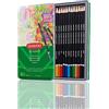 Derwent Academy Set di 12 Matite Colorate Sfumabili in Custodia di Metallo, Adatte a Colorare, Disegnare ed Illustrare