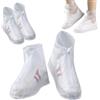 Clvsyh 2 paia di copriscarpe, impermeabili, trasparenti, antipioggia, riutilizzabili, antiscivolo, con chiusura lampo, per pioggia, giornate di neve, strade fangose (XL)
