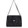 FuninCrea Borsa Tracolla Donna Design Della Patta Borsetta Donna con Chiusura a Cerniera e a Scatto, Grande Tote Bag Borsa Marsupio Donne Di Tendenza Borse a Mano Donne per Negozio Lavoro (Nero)