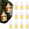 VEVOR Lanterne Decorative a Forma di Candela, Candele Elettriche a LED Senza Fiamma, Portacandele in Plastica con Vetro, Lanterne da Parete, per Tavoli da Matrimonio, Feste, Bianco 12 Pezzi