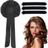 Hpbaggy Cuffia Seta Capelli Ricci + 3 Pezzi Bigodini Senza Calore,Bigodino Lungo per Boccoli,Seta di Gelso Dormire,Heatless Hair Curler,con Cinturino Largo Regolabile Fissaggio Per Tutti I Tipi Di Capelli