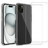 EVETANE Cover iPhone 15 Plus e 2 schermi di protezione - TPU - Trasparente - refurbished