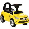 Macchinina per Bambini Cavalcabile con Volante, Macchina Bambini con Fari e Musiche Integrate, Età 18-36 Mesi, 63.5x28x36cm, Giallo
