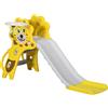 Scivolo per Bambini 18-36 Mesi con Canestro da Basket Laterale in PE, 131x50x74 cm, Giallo e Grigio