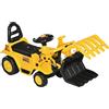 Escavatore per Bambini 3-4 Anni con Pinza, Pulsante per Suoni e Spazio Portaoggetti, 83x27x39 cm, Giallo e Nero