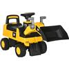 Ruspa Giocattolo per Bambini 18 e 36 Mesi con Escavatore e Spazio Portaoggetti, 78x29.5x54 cm, Giallo e Nero