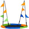 Altalena Rotonda a Nido per Bambini di +3 Anni per Giardino, Esterni, Interni, Cameretta, Multicolor Φ100x120-180Acm