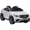 Macchina Elettrica per Bambini 3-5 Anni Mercedes con Cintura di Sicurezza e Telecomando, Bianco