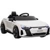 Auto Elettrica per Bambini 3-5 Anni con Telecomando, Sospensioni e Clacson, 103x58x41 cm, Bianca e Nero