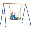 Altalena da Giardino a Nido per 1-2 Bambini in Metallo Rinforzato, 196x172x180cm, Multicolore