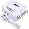 OcioDual Adattatore HDMI RCA, Adattatore Scart HDMI per TV, Convertitore HDMI to VGA, Presa Scart per TV, Connessione video PAL/NTSC 1080p per PC, PS1, PS2, N64, HDMI2AV, Colore Bianco