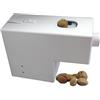 Pelamatic - Macchina Sbuccia Mandorle Elettrica | Modalità Automatica e Manuale | Regolabile per Mandorle e Nocciole | Schiaccia Noci e Olive | Cono Regolabile, Bianco, Plastica