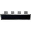 Generico - Plenum in poliuretano espanso a 4 zone con 4 attacchi con collarini in alluminio da 100,127, 150 e 160 mm mm