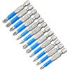 BOROCO Punte Cacciavit Set di punte per cacciavite esagonale cacciavite magnetico 12 pezzi S2 punte per cacciavite elettrico in acciaio PZ1, PZ2, PZ3, PH1, PH2, PH3 per cacciaviti elettrici manuali