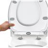 CUQOO Tavoletta WC Soft Close | Copriwater Universale Bianca - Asse WC
