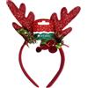 Setablu Natale Setablu Cerchietto Natalizio Corna di Renna Glitter Rosso Idea Regalo Natale