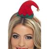 SMIFFYS Mini cappello elfo, Rosso, su cerchietto
