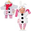 BABY born Costume Pupazzo di Neve - Tutina, Leggings & Sciarpa - Abbigliamento per bambole di alta qualità - Accessorio per bambole da 43 cm