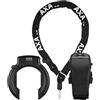 AXA Imsenso XL - Lucchetto a telaio AZ + ULC 130 Plug-in Chain + borsa da sella, colore nero, taglia unica