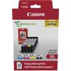 Canon ORIGINAL Canon Value Pack nero / ciano / magenta / giallo CLI-571 XL + 10x15 cm Fotopapier 50 Blatt ~2885 Seiten