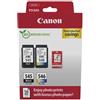 Canon ORIGINAL Canon Value Pack nero / differenti colori / Bianco PG-545 + CL-546 + 10x15 cm Fotopapier 50 Blatt ~360 Seiten