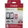 Canon ORIGINAL Canon Value Pack nero / differenti colori PG-545XL + CL-546XL + 10x15 cm Fotopapier 50 Blatt ~700 Seiten