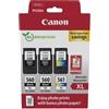 Canon ORIGINAL Canon Value Pack nero / differenti colori PG-560XL+CL-561XL + 10x15 cm Fotopapier 50 Blatt ~700 Seiten