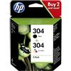 HP ORIGINAL HP Multipack nero / differenti colori 3JB05AE 304 ~220 Seiten