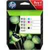 HP ORIGINAL HP Multipack nero / ciano / magenta / giallo 3YP34AE MCVP 912 XL ~3300 Seiten