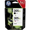 HP ORIGINAL HP Multipack nero / differenti colori 6ZA94AE MCVP 305 XL ~440 Seiten