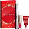 Clarins value set xxl mascara nazionale xmas 25 wonder volume xxl 01 + lip comfort oil 04 + total eye lift 3 ml new