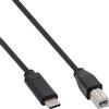 InLine - Cavo USB 2.0, tipo C maschio a B maschio nero Nero 1 m