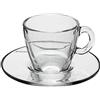 Pasabahce Aqua 95756 - Set caffè/Espresso, Tazze e piattini, 6 unità, 72ml
