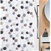 Spirella Tenda da Doccia PEVA PEVA Dido 180x200 cm Grigio e Marrone