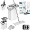 Teesa Mocio per la pulizia New Clean R19 secchio piatto a doppia camera 7,5 L grigio TSA0046