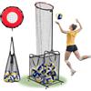 VEVOR Rete per Allenamento Pallavolo, Angolazione e Altezza Regolabili, Portatile con Carrello, Ruote e Borsa per il Trasporto, Rete Bersaglio per Interni ed Esterni per Servizio e Schiacciata