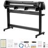 VEVOR Macchina da Taglio per Vinile, Larghezza di Alimentazione Max. 1350 mm, Doppie Lame, Forza e Velocità Regolabili, Display LED, Stampante per Plotter da Taglio in Vinile con Software Signmaster