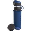 Cressi Water Bottle Tisk 500ml, Bottiglia Termica Inox con Protezione in Morbido Silicone Unisex Adulto, Blu Navy